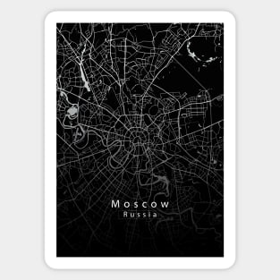 Moscow Russia City Map dark Sticker